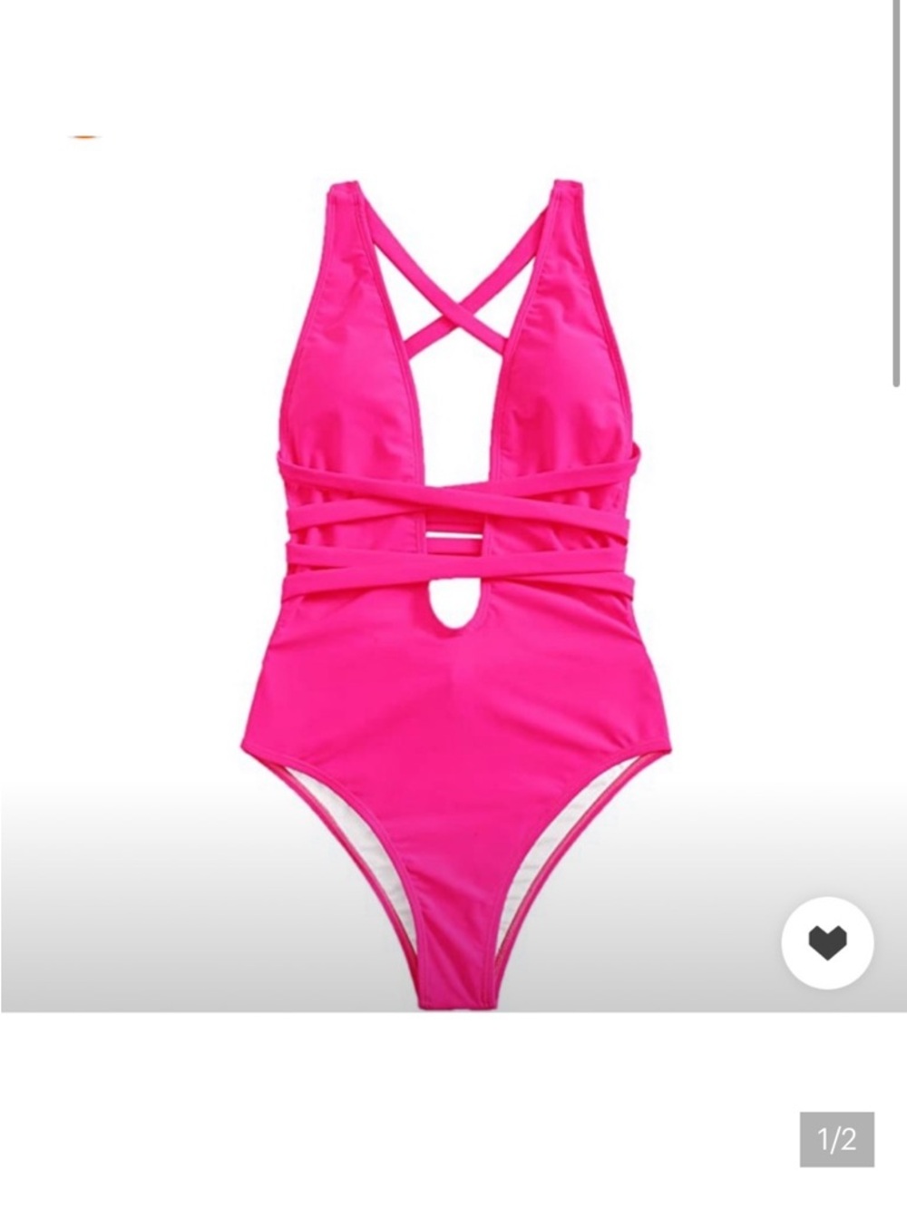 Hot Pink Tie Waist One Piece Swimsuit Trendy Summer Bathing Suit